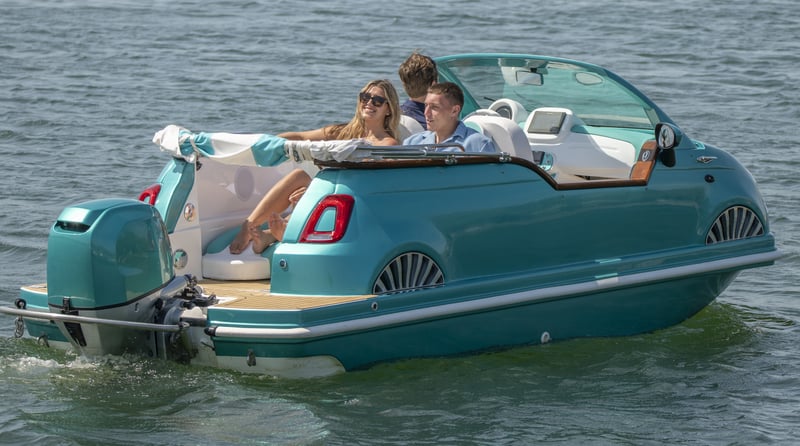 16’ 2024 Fiat 500 Water Taxi/Tubing Car Boat Image 3