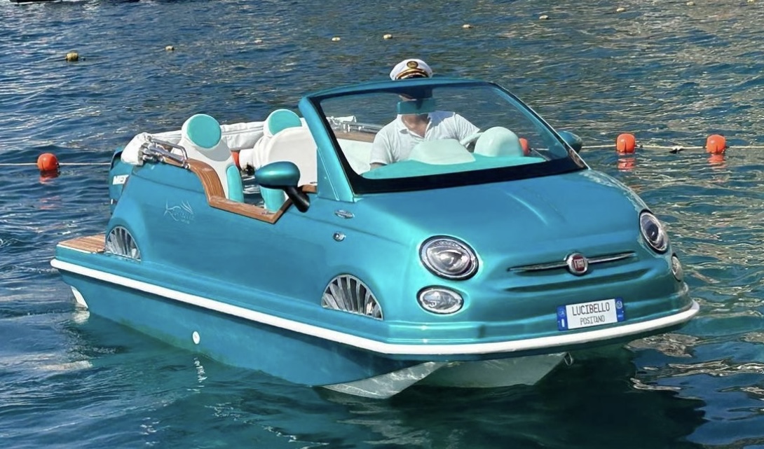 16’ 2024 Fiat 500 Water Taxi/Tubing Car Boat Image 1