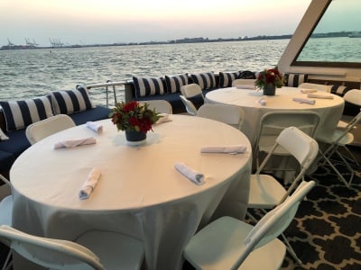 Yacht 61 tables aft