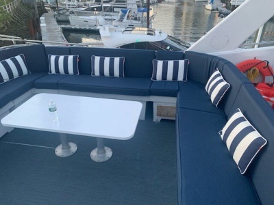 Yacht 61 top deck with table