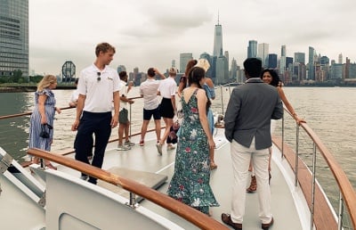 Yacht 79 people on bow