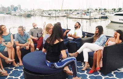 Yacht 79 people top deck aft