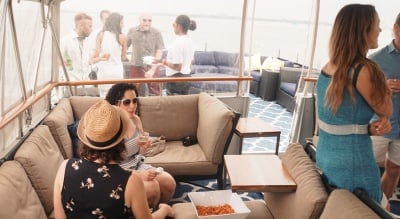 Yacht 79 topdeck people forward
