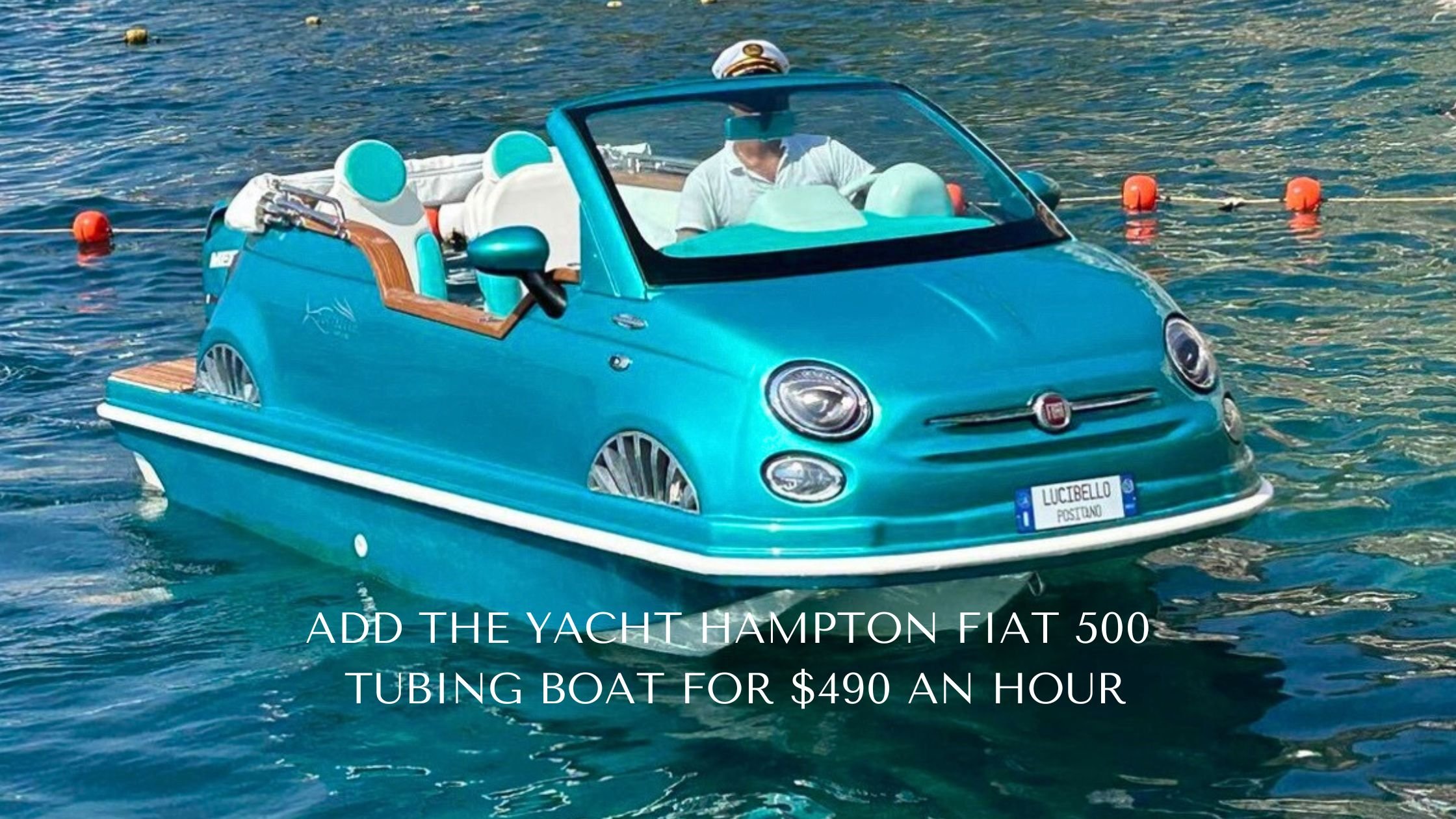 Add The Yacht Hampton Fiat 500 Tubing Boat For $490Hr