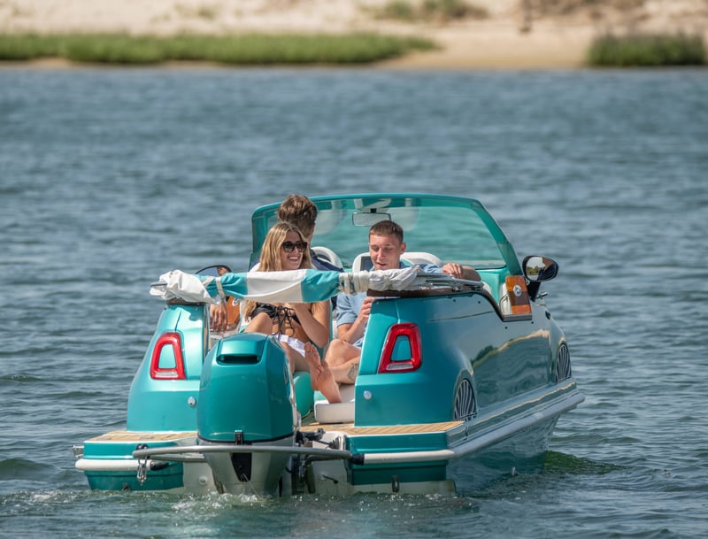 16' 2024 Fiat 500 Water Taxi/Tubing Car Boat Image 1