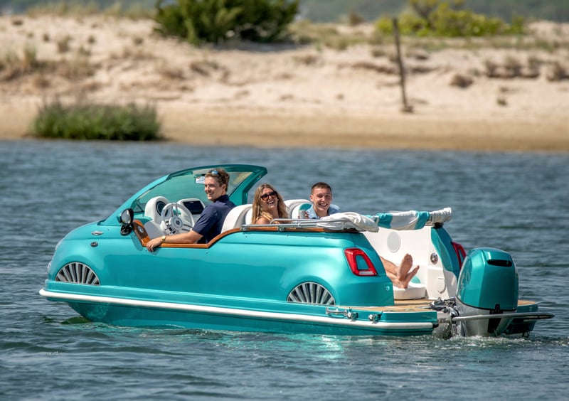 16' 2024 Fiat 500 Water Taxi/Tubing Car Boat Image 2