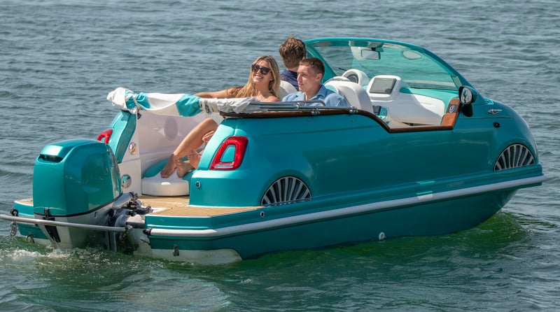 16' 2024 Fiat 500 Water Taxi/Tubing Car Boat Image 4