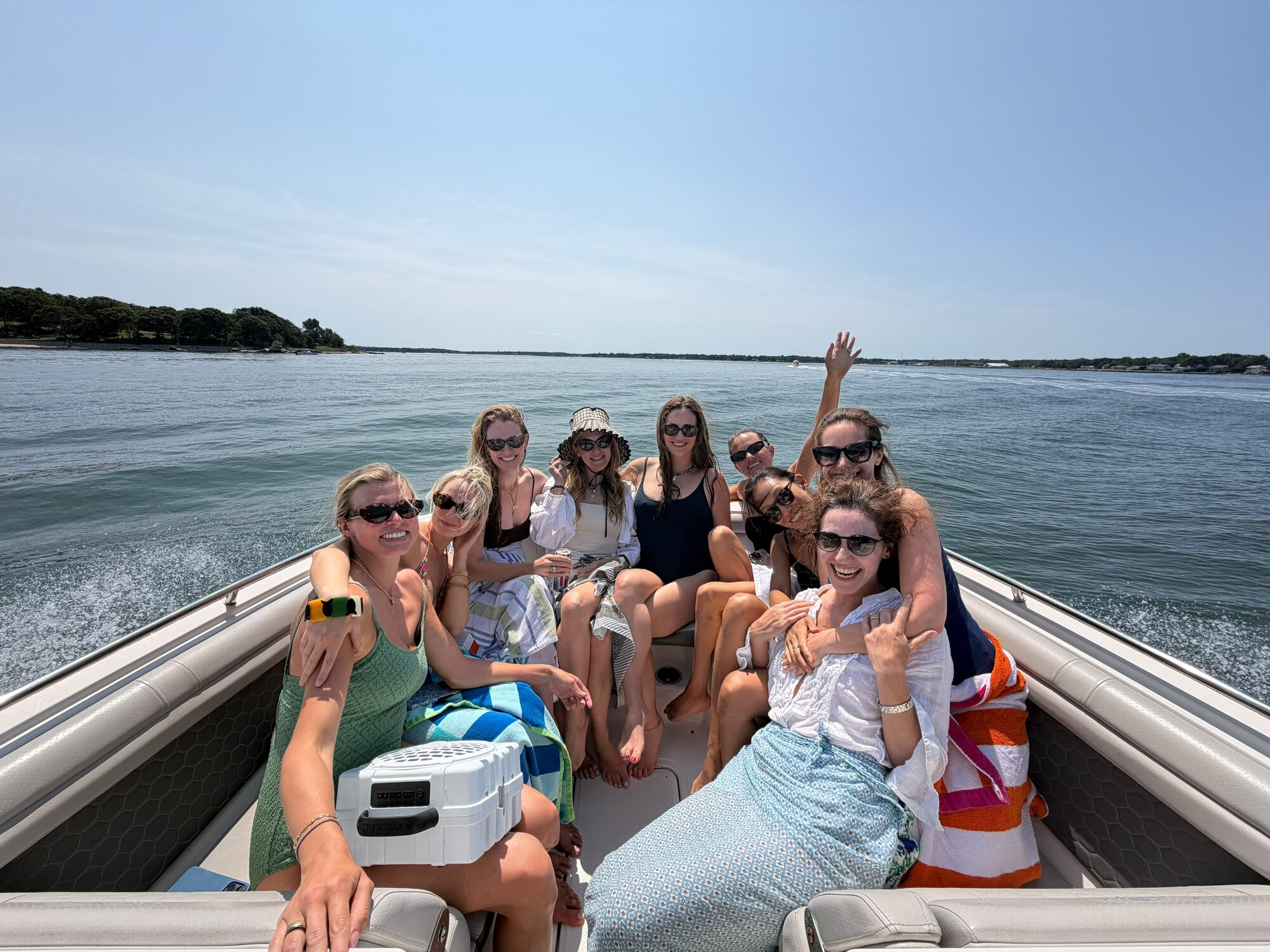 Girls' day out cruising the Hamptons aboard Yacht Hampton