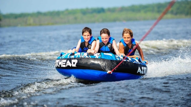 Kids tubing in the hamptons
