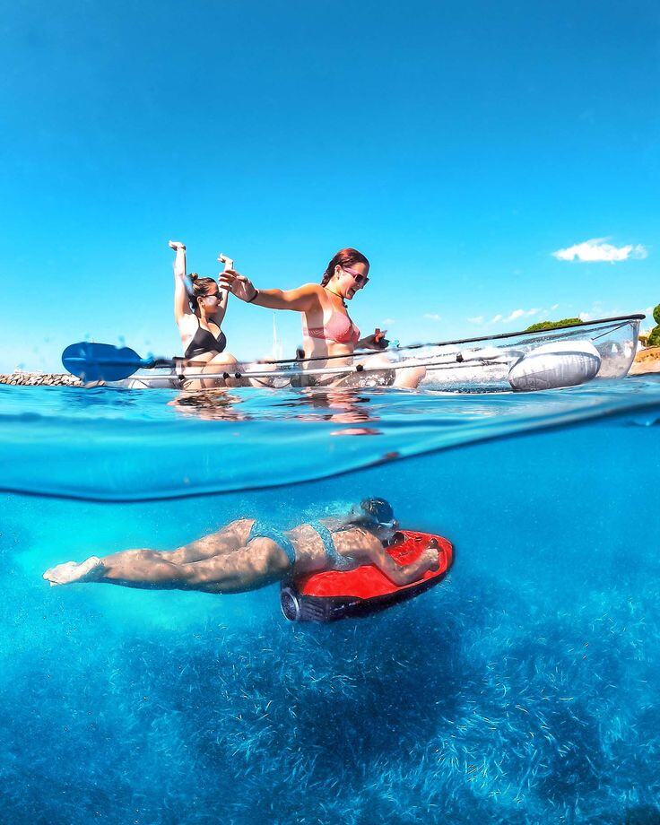 Holiday picture with Paddle boat and SEABOB