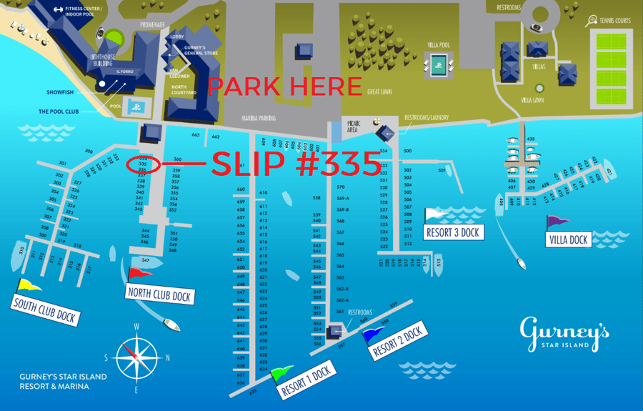 Gardiners Marina Slip Map 2025