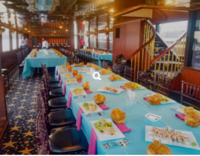 Yacht 93 multiple set tables