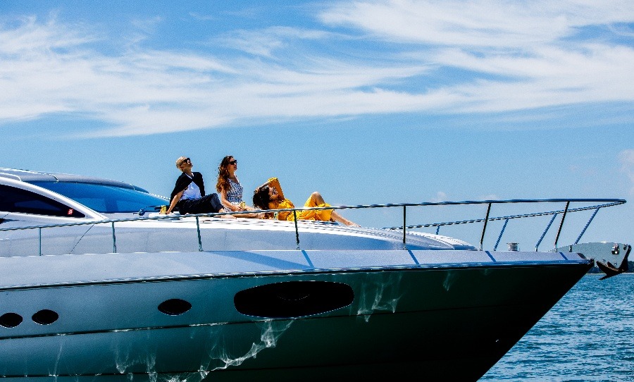 Social Media Marketing Photoshoots on a luxury yacht