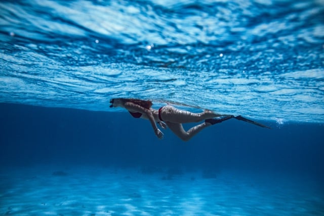 Snorkling underwater