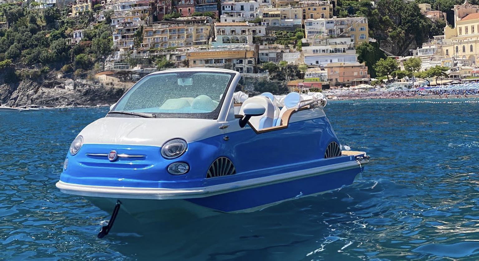 16’ 2024 Fiat 500 Water Taxi/Tubing Car Boat Image 2