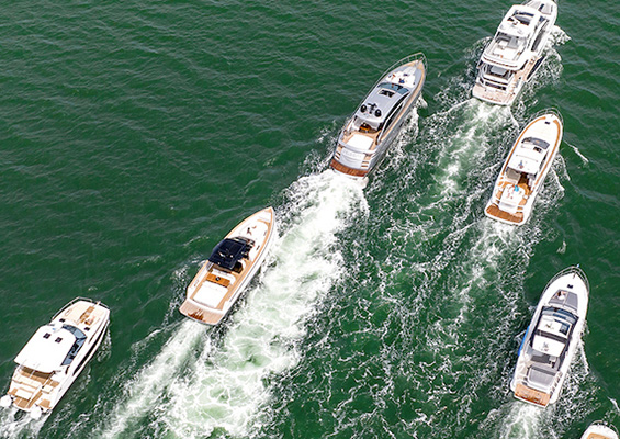 A range of yachts