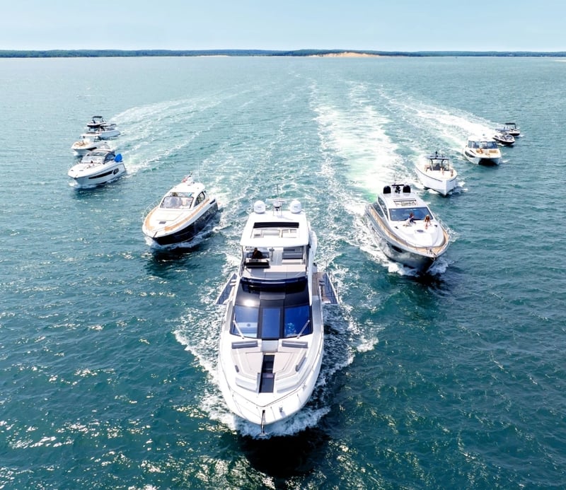 Yacht Hampton vessels berthed at the Sag Harbor marina