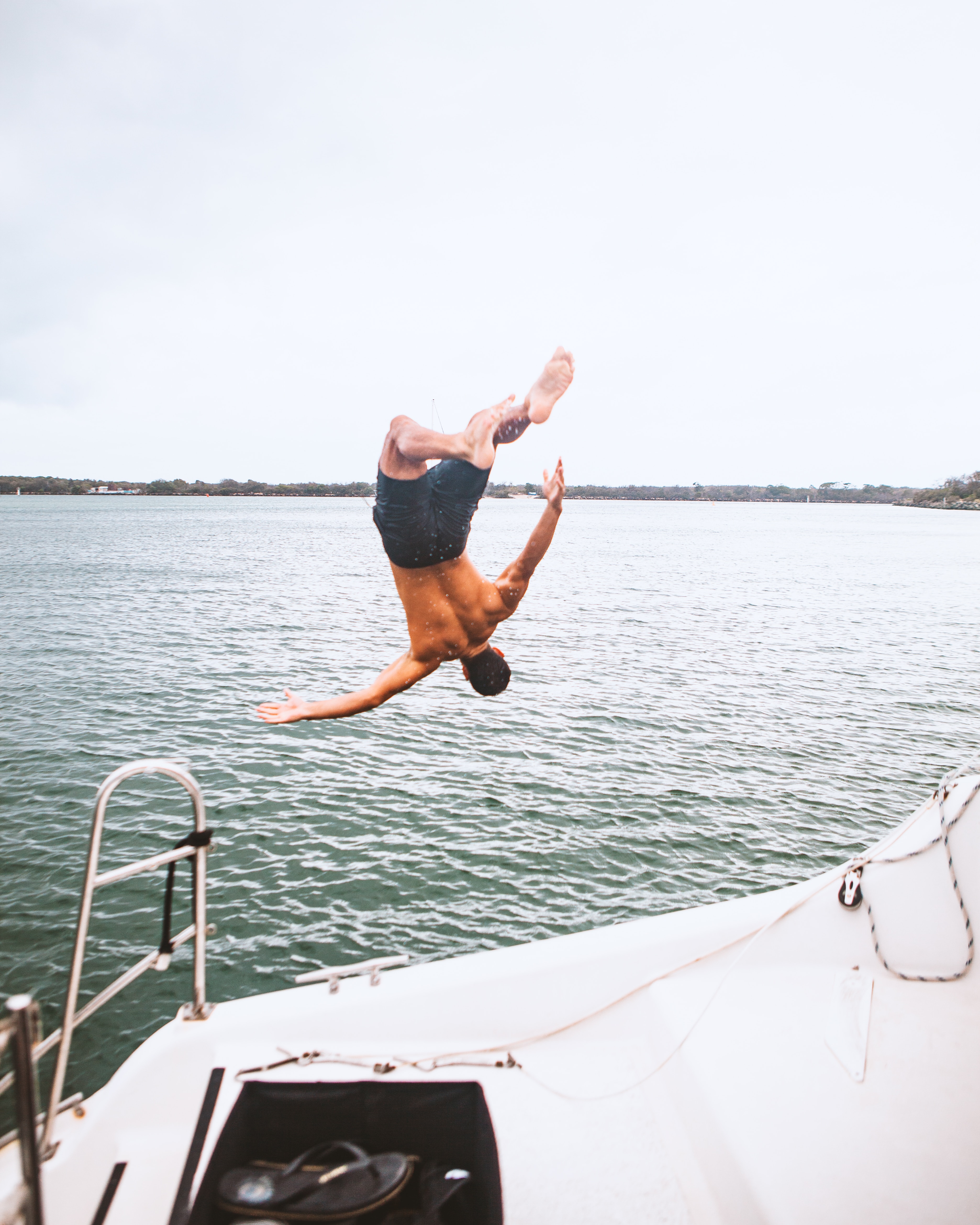 jumping off boat